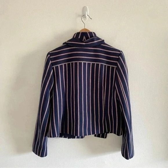Banana Republic Striped Bow Jacket Sz 4 - Picture 7 of 8